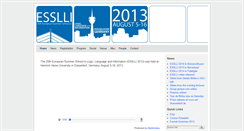 Desktop Screenshot of esslli2013.de